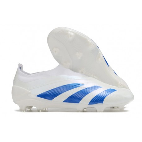 Adidas Predator Elite Laceless FG Vit Blå