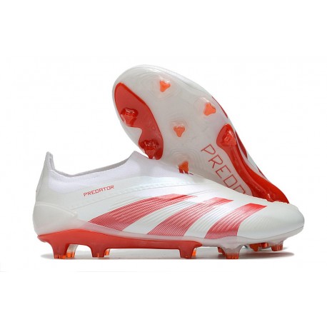 Adidas Predator Elite Laceless FG Vit Röd 