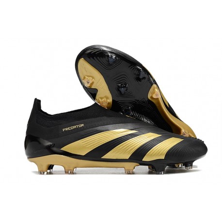 Adidas Predator Elite Laceless FG Svart Guld 