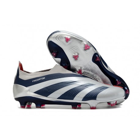 Adidas Predator Elite Laceless FG Silver Svart Röd