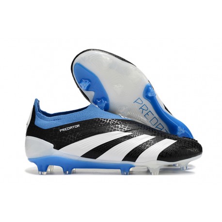 Adidas Predator Elite Laceless FG Svart Vit Blå