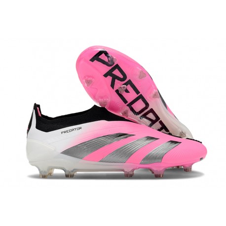 Adidas Predator Elite Laceless FG Rosa Vit Svart