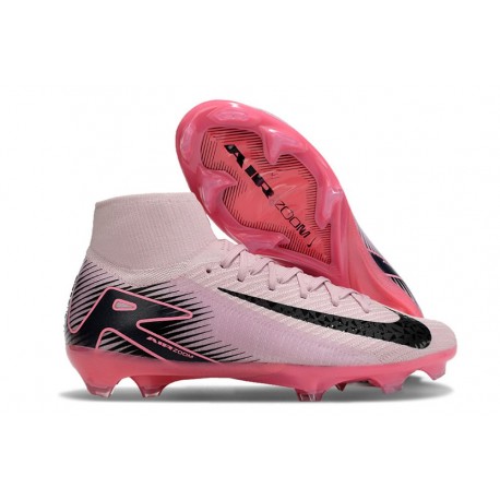 Nike Air Zoom Mercurial Superfly 10 Elite FG Rosa Svart