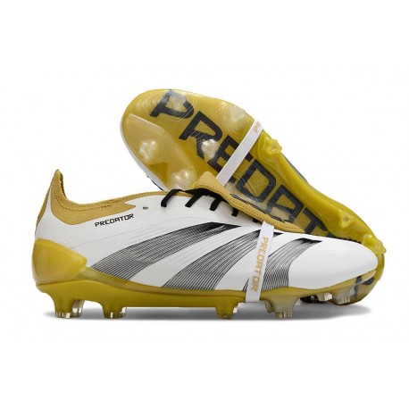 Adidas Predator Elite Fold Over Fg Fotbollsskor Vit Guld Silver