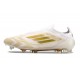 adidas F50 Elite Snörlös FG Vit Guld