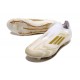 adidas F50 Elite Snörlös FG Vit Guld