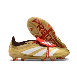 Adidas Predator Elite Foldover Tongue Fg Guld Vit Röd