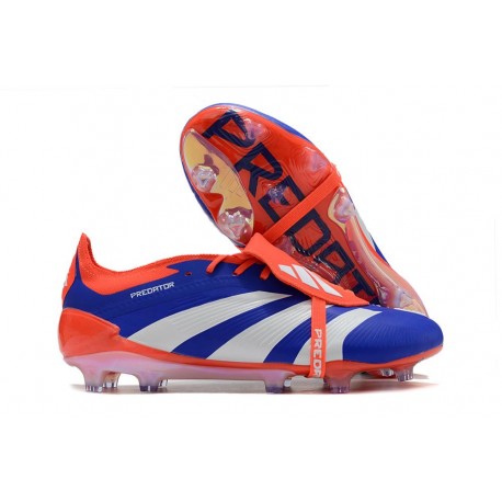 Adidas Predator Elite Foldover Tongue Fg Blå Vit Röd 