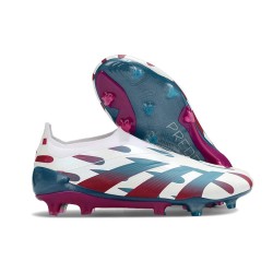 Adidas Predator Elite Laceless FG Vit Röd Blå