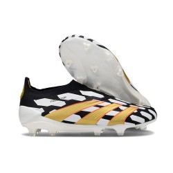 Adidas Predator Elite Laceless FG Svart Vit Guld