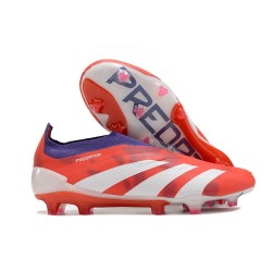 Adidas Predator Elite Laceless FG Röd Vit