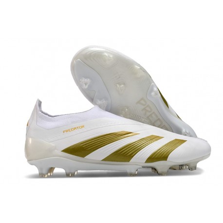 Adidas Predator Elite Laceless FG Vit Guld